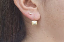 Load image into Gallery viewer, Baguette Diamond Drop Earrings