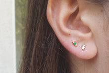 Load image into Gallery viewer, Dainty Emerald Studs