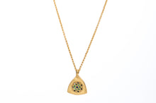 Load image into Gallery viewer, 18k Gold Necklace with Tsavorites Black Diamonds