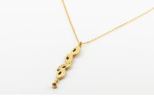 Load image into Gallery viewer, Blue Sapphire Long Necklace Gold