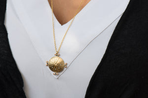 Long Round Necklace 18k Gold