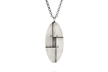 Load image into Gallery viewer, Ellipse Diamonds Silver Necklace