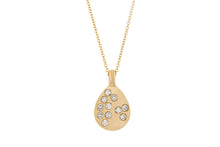 Load image into Gallery viewer, Diamonds Drop Shape Necklace Gold
