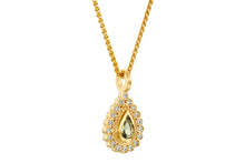 Load image into Gallery viewer, Sapphire Diamonds Drop Necklace Gold