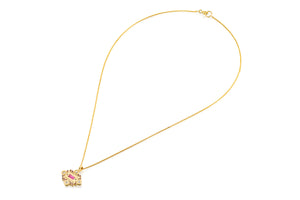 Ruby Diamond Necklace Gold