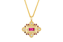 Load image into Gallery viewer, Ruby Diamond Necklace Gold