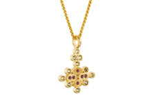 Load image into Gallery viewer, Ruby Sapphire Necklace Gold