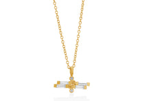 Load image into Gallery viewer, 18k Needle Baguette Diamonds Necklace