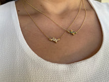 Load image into Gallery viewer, 18k Gold Necklace with square Diamonds