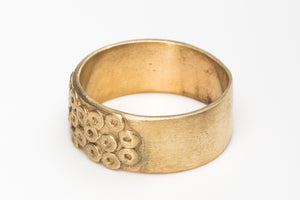 Wide Alternative Wedding Ring in 14k gold