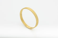 Load image into Gallery viewer, Thin 14k yellow gold dots wedding band