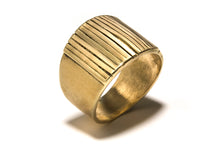 Load image into Gallery viewer, Alternative Unique Wide Wedding Ring in 14k Gold