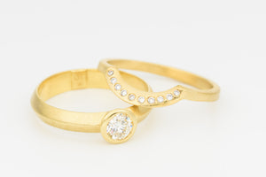 Wedding Rings Set  Diamonds