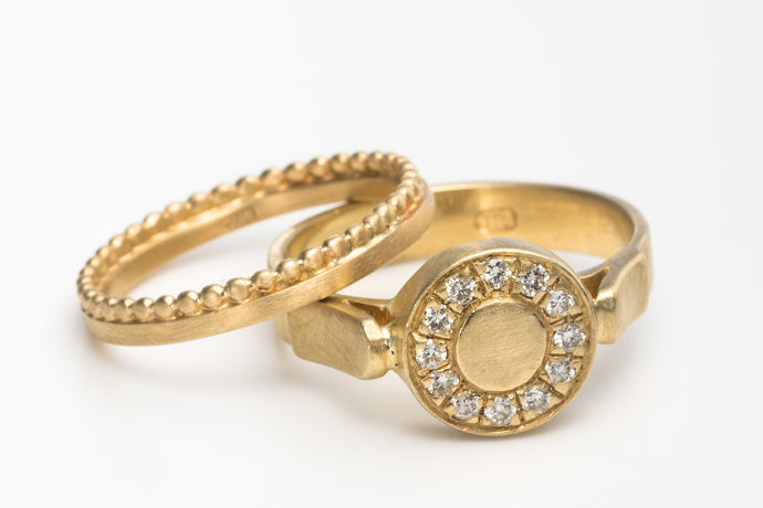 Unique Wedding Ring Set Gold