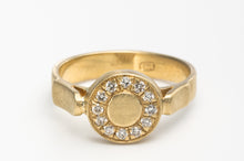 Load image into Gallery viewer, Diamond Round Engagement Ring in 18k  Gold