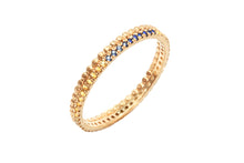 Load image into Gallery viewer, 18k gold Infinity Sapphire Engagement Ring