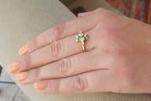 Load image into Gallery viewer, Emerald Diamond Engagement Ring