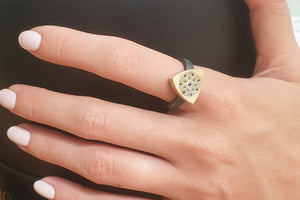Gold Silver Alternative Engagement Ring