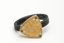 Load image into Gallery viewer, 18k Gold Silver Ring with Diamond and Tsavorite