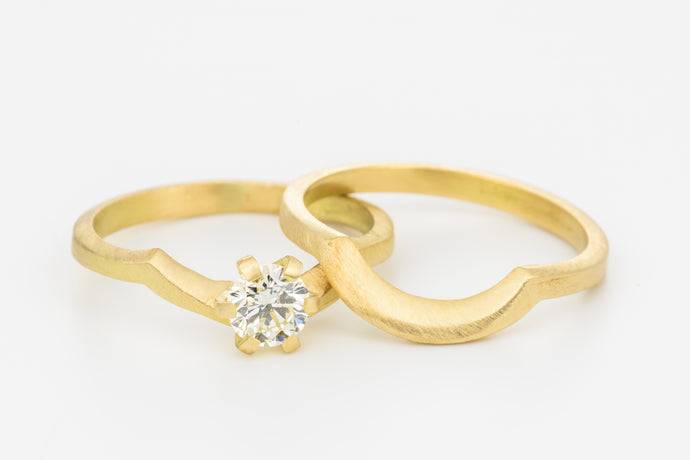 Wedding Ring Set Diamond Solitaire