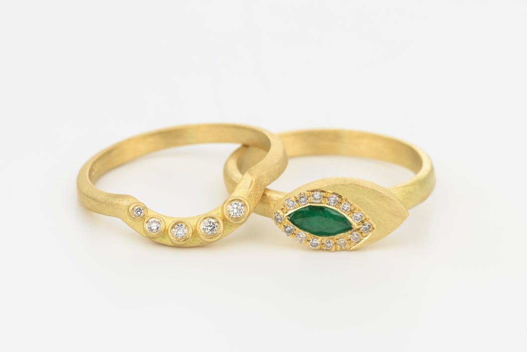 Unique Wedding Rings Emerald Diamonds