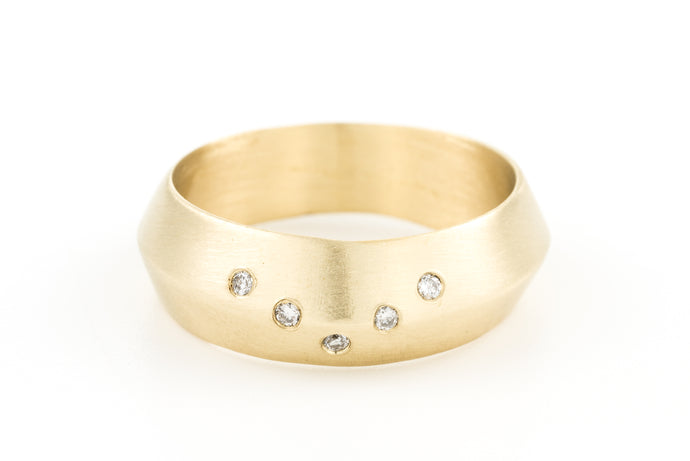 Alternative 14k Diamond Engagement Ring