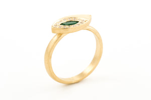 Emerald Marquise Engagement  Ring