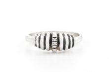 Load image into Gallery viewer, Rustic Silver Ring with Diamonds