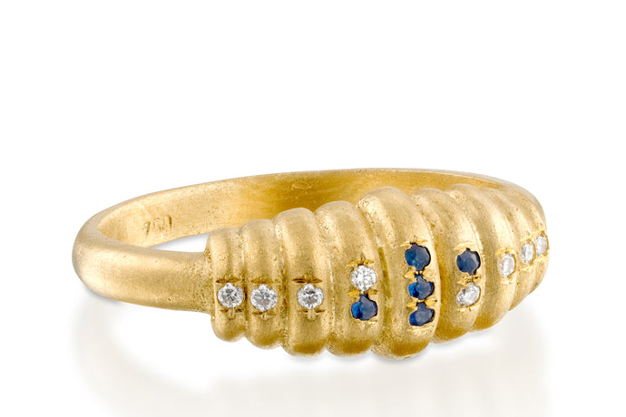Diamond Sapphire Alternative Engagement Ring