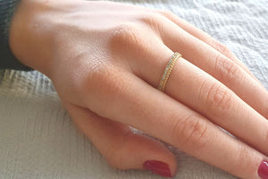 Sapphire Eternity Wedding Band 18k ring
