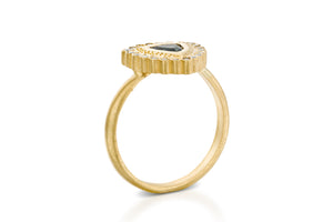 18k gold Trillion Sapphire Engagement Ring