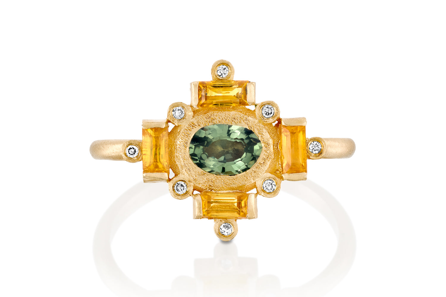 Tortoise ring clearance with yellow sapphire