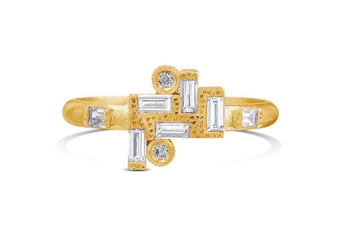 Alternative Diamond Baguette Engagement Ring