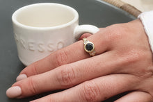 Load image into Gallery viewer, Round Diamond Ring with Black Diamond, Cluster Diamond Ring