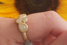 Load image into Gallery viewer, 18k Pear Shape Ring, Champagne Diamond Engagement Ring