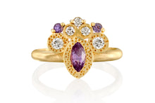 Load image into Gallery viewer, Purple Sapphire Engagement Ring