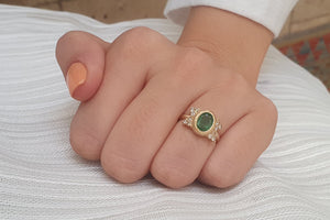 SUNDANCE EXCLUSIVE Cluster Emerald Diamond Engagement Ring
